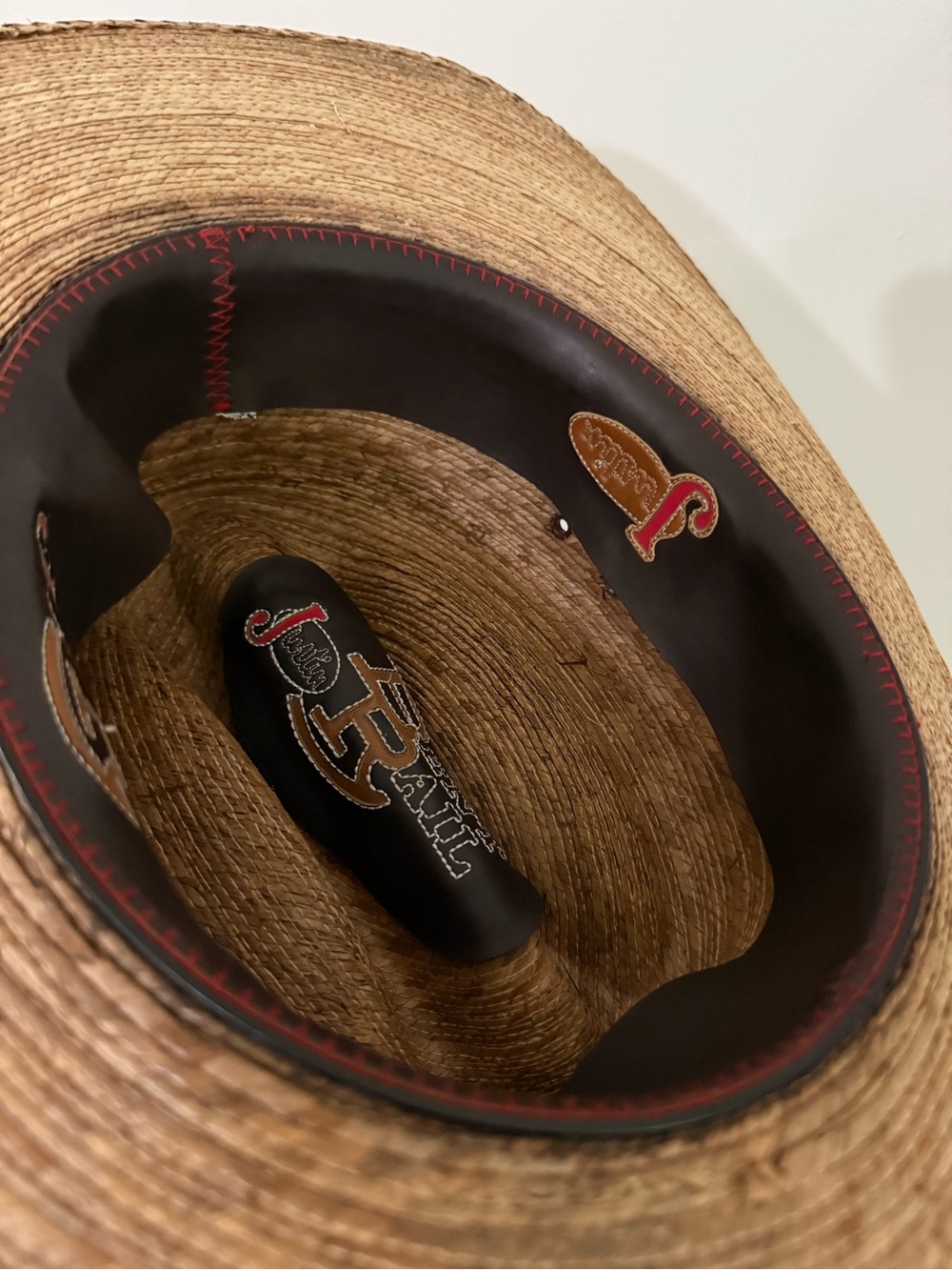 Justin Boots Wide-Brim Straw Cowboy Hat - Natural Brown - Picture 5 of 6